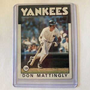 1986 Topps #180 Don Mattingly Yankees Baseball Card